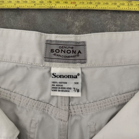 Vintage Sanoma‎ cotton bermuda cargo khaki shorts - Picture 6 of 6